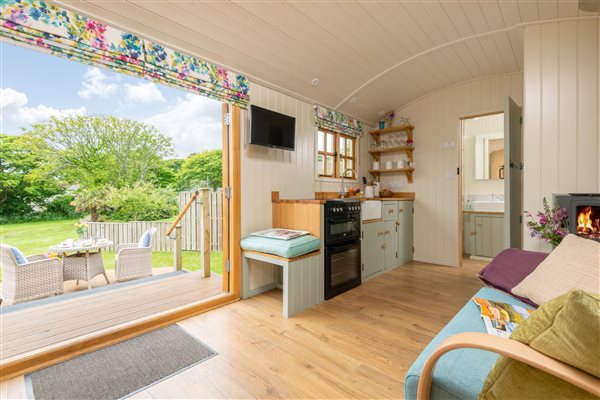 Double doors over looking the garden